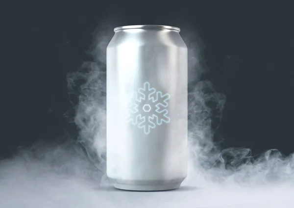 冷凍アルミニウム缶 — ストック写真