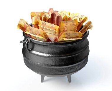 South African Potjie Pot And Cash clipart