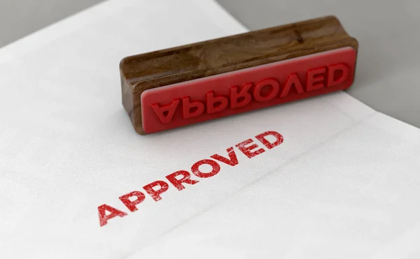 Approved Stamp And Form — Stock Photo, Image