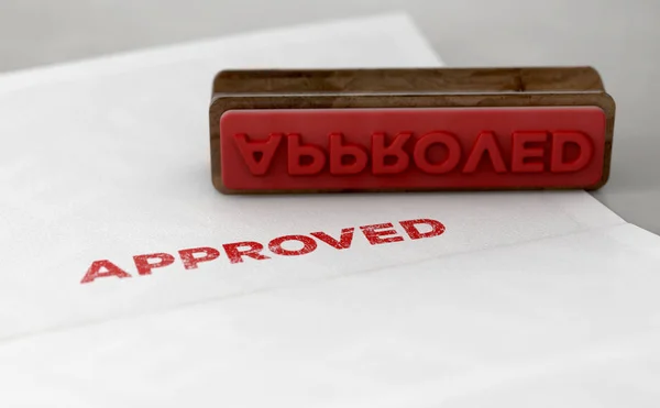 Approved Stamp And Form — Stock Photo, Image