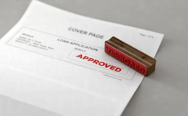 Approved Stamp And Application Form — Stock Photo, Image