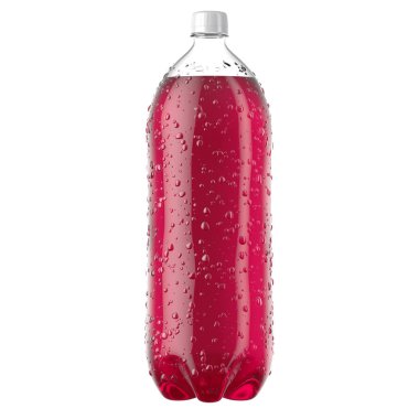 Carbonated Pink Soft Drink Plastic Bottle clipart