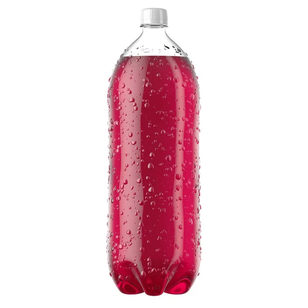 Plastová láhev sycené růžového měkkého nápoje — Stock fotografie