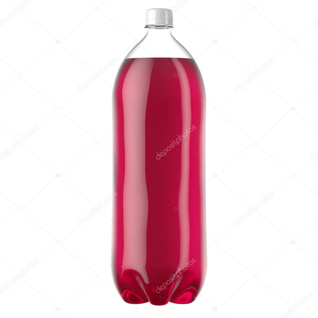 Carbonated Pink Soft Drink Plastic Bottle