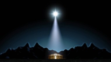 Christ's Birth In A Stable clipart