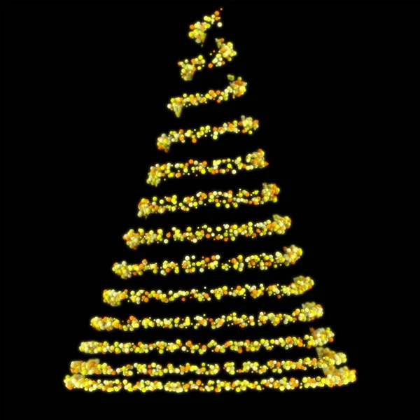 Abstract licht spiraal kerstboom — Stockfoto