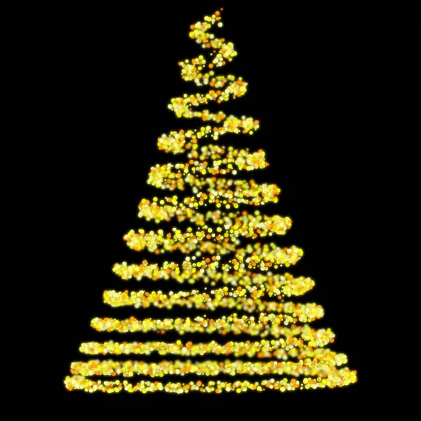 Árbol de Navidad espiral de luz abstracta —  Fotos de Stock