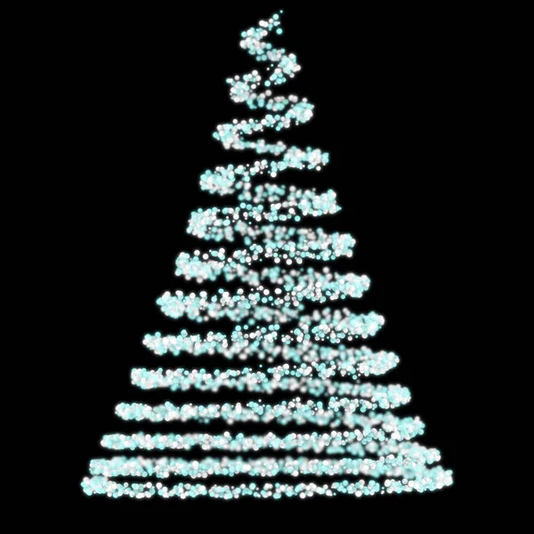 Abstract licht spiraal kerstboom — Stockfoto