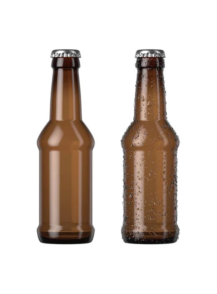 Empty Amber Beer Bottle — Stock Photo, Image