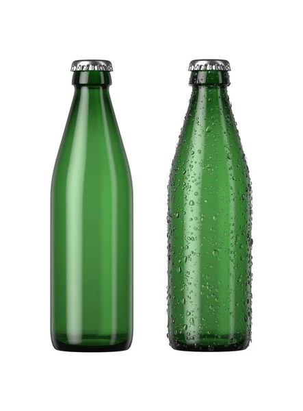 Botella de cerveza verde vacía —  Fotos de Stock