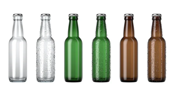 Empty Beer Bottle Color Range — Stock Photo, Image