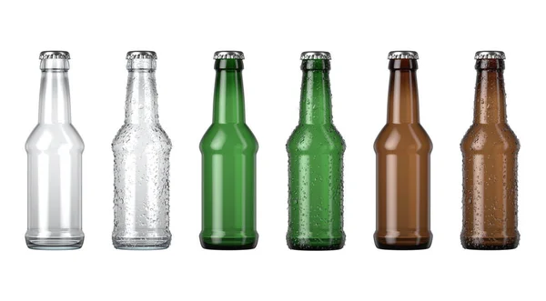 Empty Beer Bottle Color Range — Stock Photo, Image