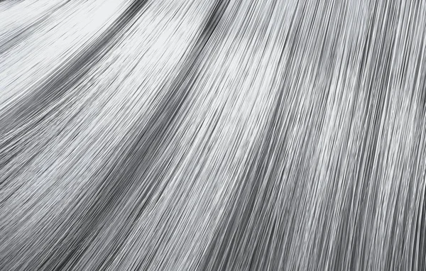 Silver Hair Blowing Closeup — Stock Photo, Image