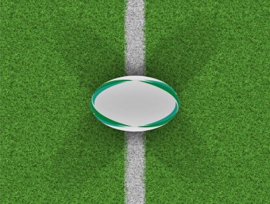 Çim Sahada Rugby Topu