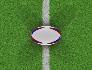 Çim Sahada Rugby Topu
