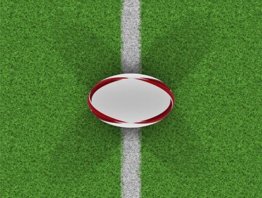 Çim Sahada Rugby Topu