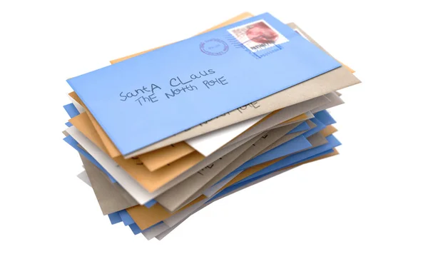 Letters To Santa Stack — Stock Photo, Image