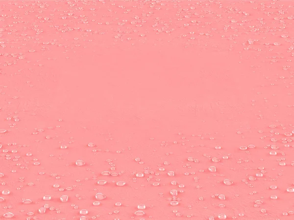 Wassertropfen auf rosa strukturierter Oberfläche — Stockfoto