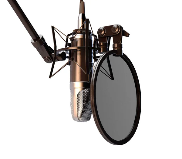 Závěsný kondenzační mikrofon — Stock fotografie