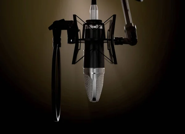 Dramatic Condenser Microphone — ストック写真