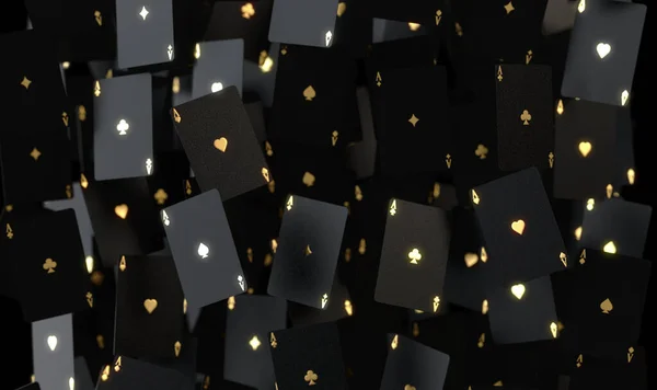 Black And Gold Aces Array — Stock fotografie