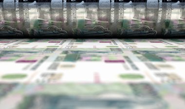 Rus Ruble Notları Yazdırılıyor