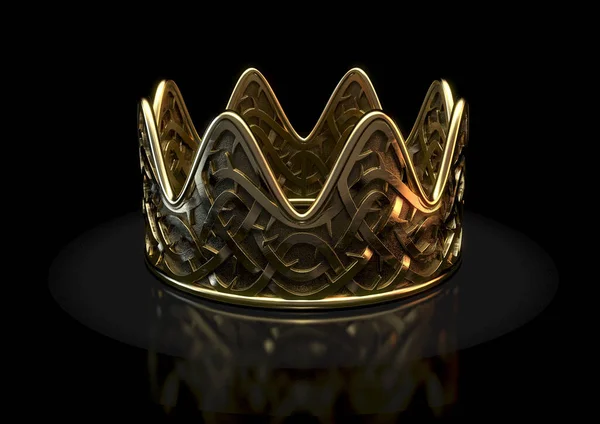 Een Religieuze Kruisiging Concept Van Een Gouden Koninklijke Kroon Met — Stockfoto