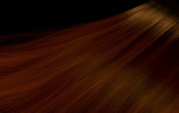 Dalgalı Kıvrımlı Kıvrımlı Saçlarla Parlayan Düz Kızıl Saçlı Bir Kafanın — Stok fotoğraf