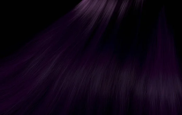 Крупный План Головы Блестящих Прямолинейных Фиолетовых Волос Волнистом Изогнутом Стиле — стоковое фото