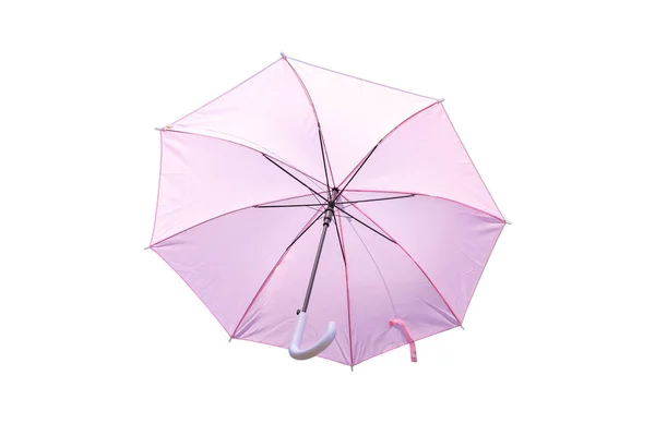 Guarda-chuvas rosa sobre fundo branco isolado. Usado para chuva, sol p — Fotografia de Stock