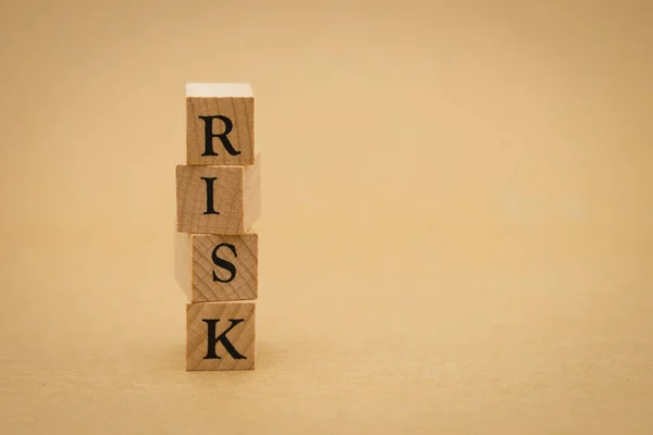 Träord risk att använda som bakgrund affärs idé och risk con — Stockfoto