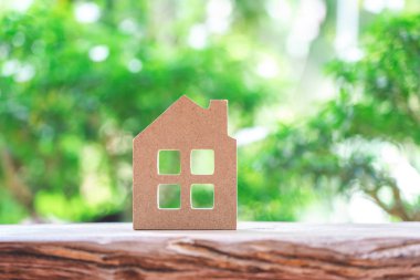 bir modeli ev modeli kullanarak arka plan iş kavramı ve re