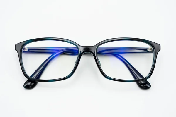 Óculos de olho preto óculos com moldura preta brilhante para leitura — Fotografia de Stock