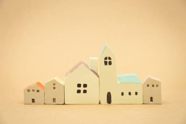 model ev modeli. kullanarak arka plan iş kavramı ve gerçek