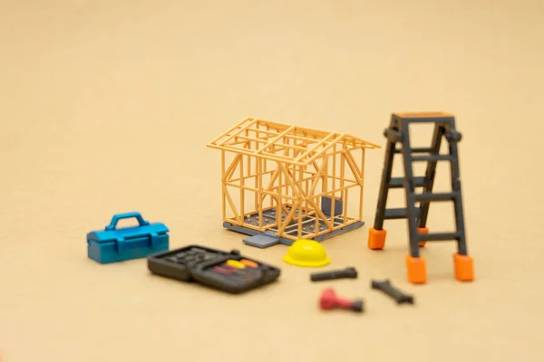 House Models and Equipment Models There are yellow construction