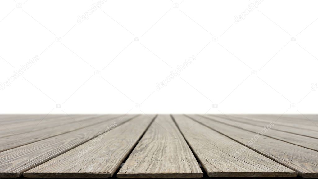 Mock up perspective empty top wooden board. using as background 