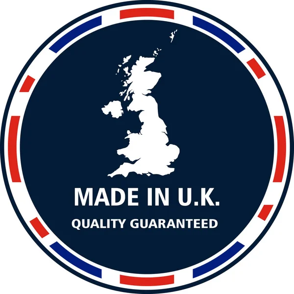 Feito Selo Qualidade Reino Unido Ilustração Vetorial — Vetor de Stock