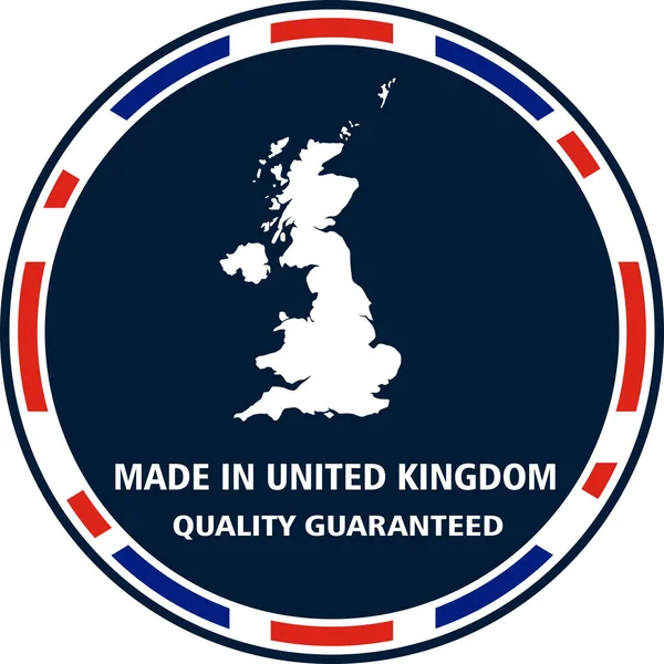 Feito Reino Unido Selo Qualidade Ilustração Vetorial — Vetor de Stock