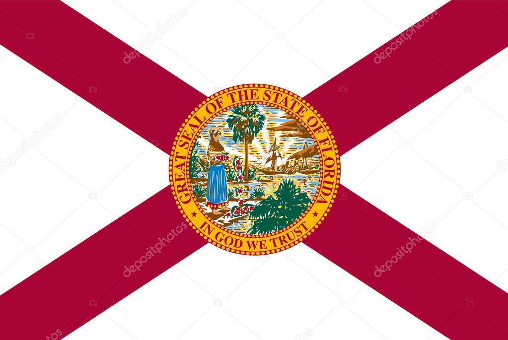 Florida state flag. Vector illustration
