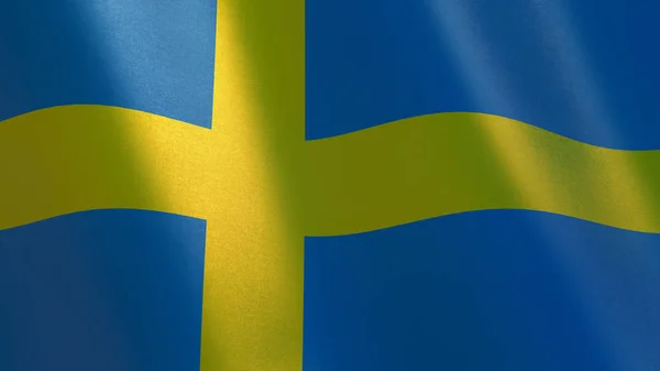 Suecia Ondeando Bandera Ilustración — Foto de Stock