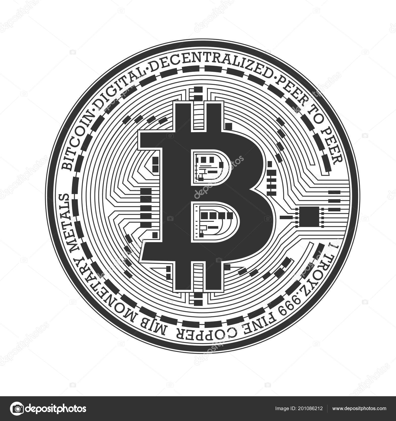 Bitcoin Vector Logotype Most Popular Cryptocurrency World Black White  Illustration Stock Vector by ©MaksymKapliuk 201086212