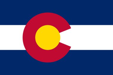 Colorado state flag. USA state symbol.Vector illustration clipart