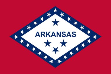 Arkansas state, Amerika Birleşik Devletleri bayrağı vektör.