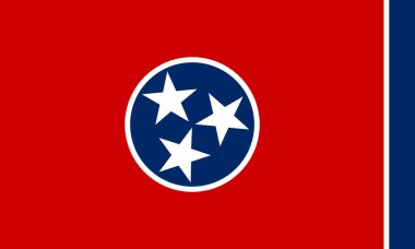 Vektör bayrak çizim Tennessee state, Amerika Birleşik Devletleri.