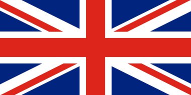 Union Jack. İngiltere bayrak. Kızıl Haç üzerinde koyu mavi arka plan üzerinde beyaz kenarlıklı kombine kırmızı ve beyaz saltires. Büyük Britanya bayrağı. İngiltere bayrağı