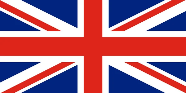 Union Jack Bandeira Reino Unido Cruz Vermelha Saltires Vermelhos Brancos — Vetor de Stock