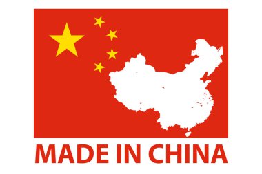 Çin kalite damgası yaptı. Vektör çizim