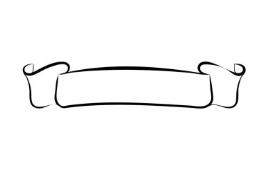 Şerit. Hanedan şerit vektör Illustration. Siyah ve beyaz renkleri