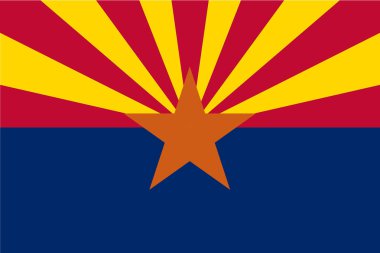 Arizona state, Amerika Birleşik Devletleri bayrağı vektör.