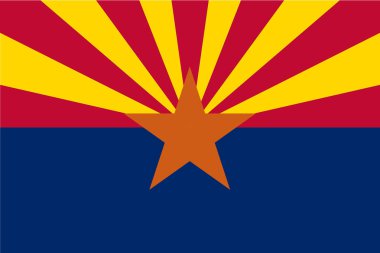 Vector flag of Arizona state, United States of America. clipart